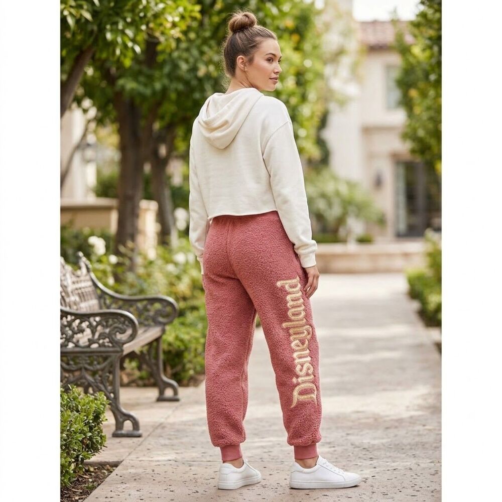 Disney Spirit Jerseys Disneyland Rose Gold Fleece Joggers Sweatpants Large